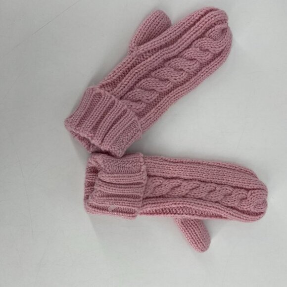 NWOT Pink knit mittens gloves - Picture 5 of 9